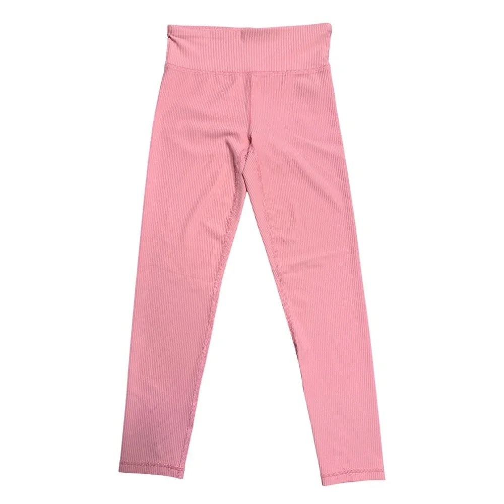 Old Navy Girls Powersoft Ribbed High-Rise Leggings M 8 Coral Go-Dry Active New